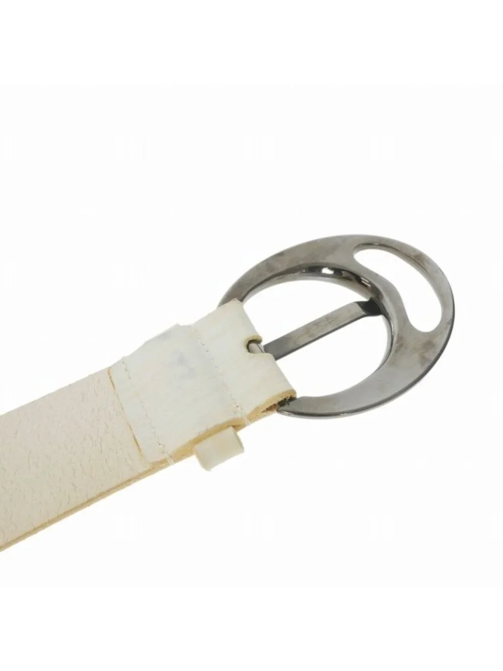 Dolce & Gabbana Leather Buckle Belt White 85